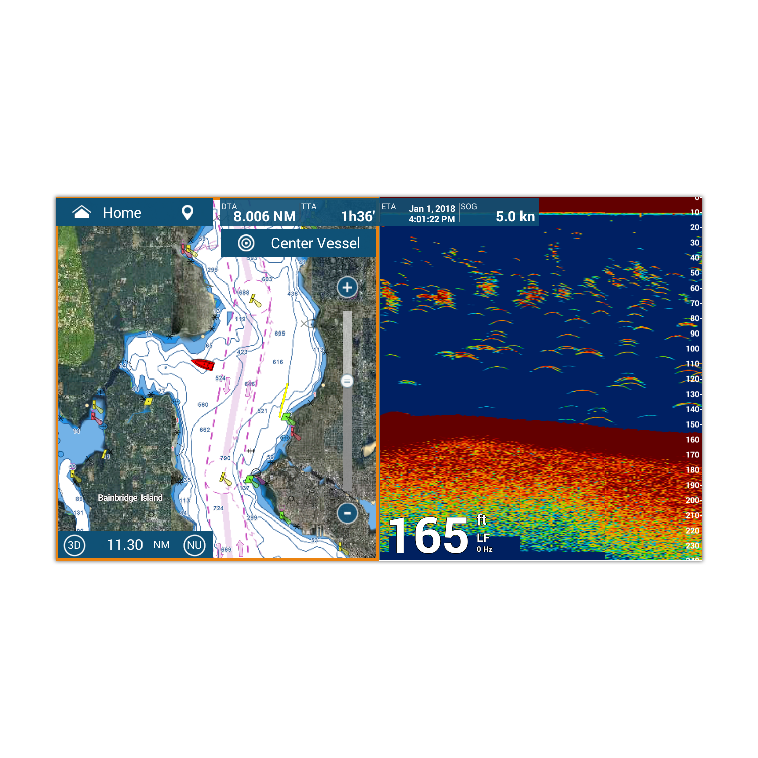 Interfaccia display NavNet TZT9F